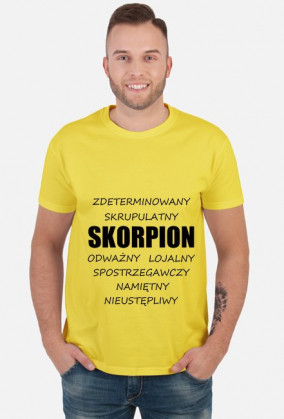 t-shirt - znak zodiaku, skorpion
