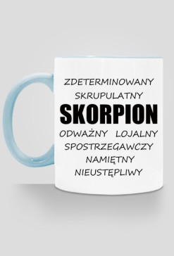 kubek, kolorowe ucho - znak zodiaku, skorpion