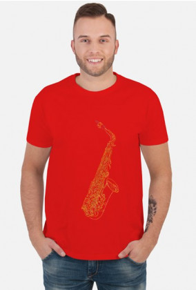Koszulka muzyka saksofon