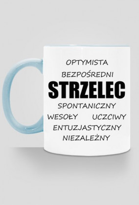 kubek, kolorowe ucho - znak zodiaku, strzelec