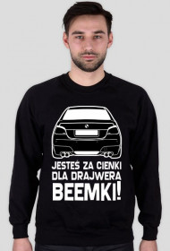 M5 E60 - Dla beemki za cienki (bluza męska klasyczna) jasna grafika przód