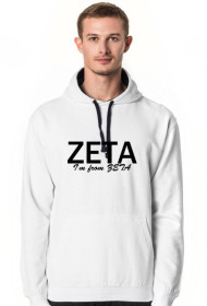"I'm from ZETA" biała bluza męska