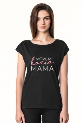 Koszulka Mów Mi Kocia Mama Black - Kocurkowo