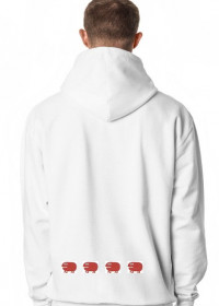 White hoodie mousles