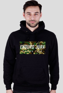 BLUZA Z KAPTUREM Z KLASYCZNYM LOGO NA TLE MORO