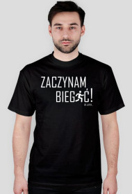Męska# Zaczynam Biegać! - Biały Napis