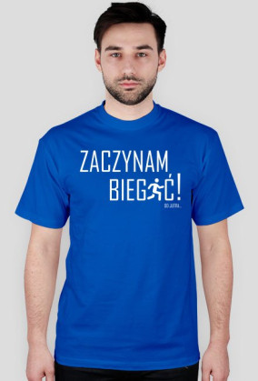 Męska# Zaczynam Biegać! - Biały Napis