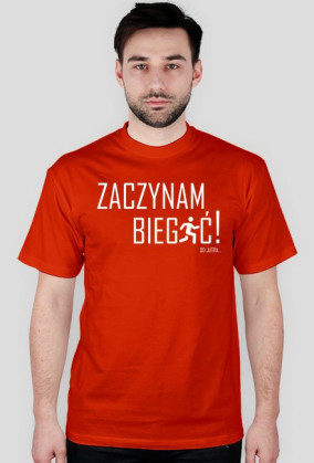 Męska# Zaczynam Biegać! - Biały Napis