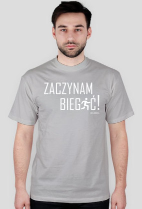 Męska# Zaczynam Biegać! - Biały Napis