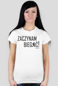 Damska# Zaczynam Biegać! - Czarny Napis