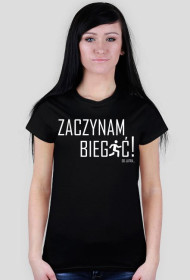 Damska# Zaczynam Biegać! - Biały Napis