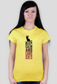Koszulka Keep Calm and Love Cats