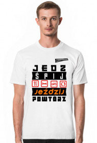 Koszulka Rowerzysty "Jedz, Śpij, Jeździj, Powtórz"