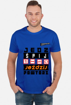 Koszulka Rowerzysty "Jedz, Śpij, Jeździj, Powtórz"