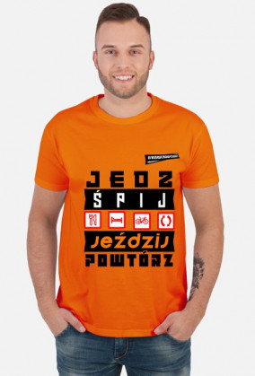 Koszulka Rowerzysty "Jedz, Śpij, Jeździj, Powtórz"
