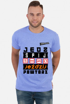 Koszulka Rowerzysty "Jedz, Śpij, Jeździj, Powtórz"