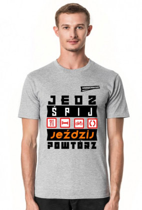 Koszulka Rowerzysty "Jedz, Śpij, Jeździj, Powtórz"