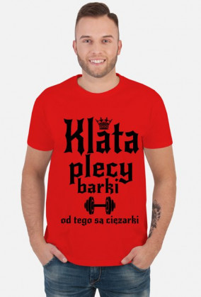 Klata plecy barki - koszulka na siłownię