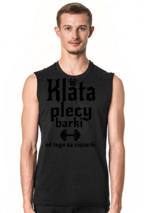Koszulka męska Klata plecy barki, koszulka na siłownię motywacyjny tekst