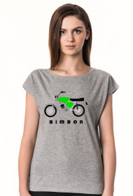 OLD's COOL - koszulka SIMSON s51 zielony napis damska