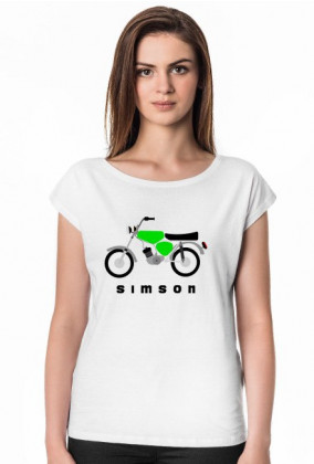 OLD's COOL - koszulka SIMSON s51 zielony napis damska