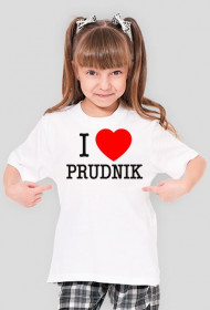 T-shirt - iLovePrudnik - Biały / Dla Dziewczynki
