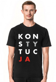 Konstytucja koszulka męska czarna
