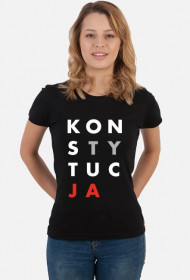 Konstytucja koszulka damska czarna