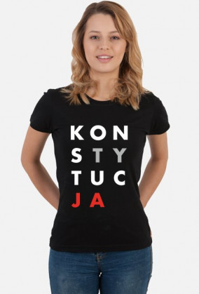 Konstytucja koszulka damska czarna
