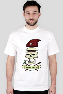 koszulka skull biała