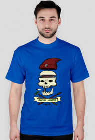 koszulka skull niebieska