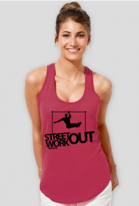 Street Workout BAR - koszulka - różowa