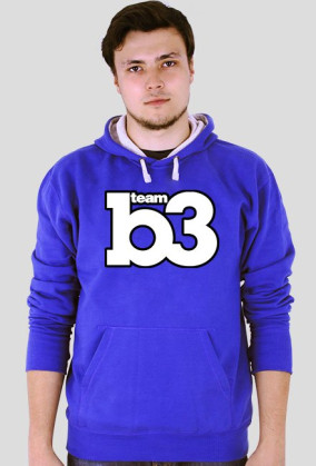 Bluza z kapturem B3team niebieska
