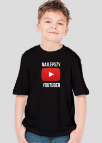 Czarna koszulka dla chłopaka Najlepszy Youtuber