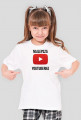 Biała koszulka dla dziewczęca Najlepsza Youtuberka