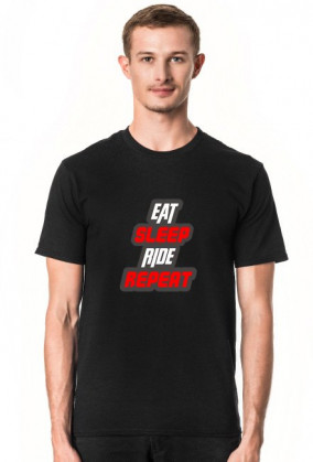 Motocyklowa koszulka JEŚĆ SPAĆ JEŹDZIĆ POWTARZAĆ