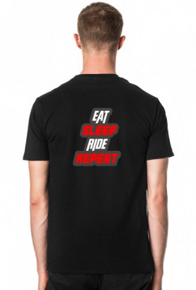 KOSZULKA MOTOCYKLOWA JEŚĆ SPAĆ JEŹDZIĆ POWTARZAĆ