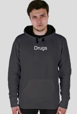 Three Dots Drugs Hoodie Black