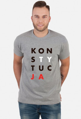 Konstytucja koszulka szara t-shirt