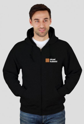 Bluza rozpinana z kapturem z logo po obu stronach