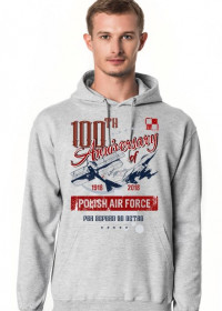 AeroStyle - bluza męska jasno szara 100-lecie lotnictwa