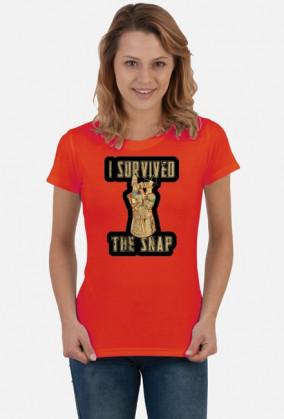 Damski T-shirt "I survived the snap