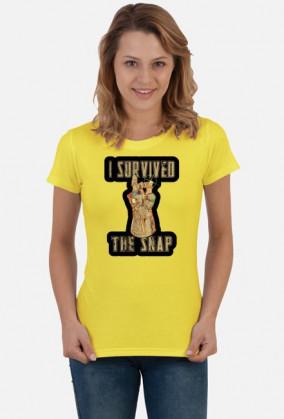 Damski T-shirt "I survived the snap