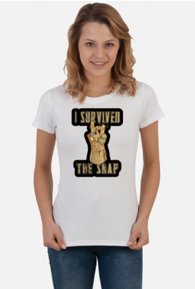 Damski T-shirt "I survived the snap