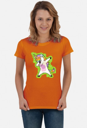 Damski T-shirt "Dabbing Unicorn"