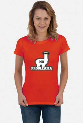 Damski T-shirt "No Probllama"