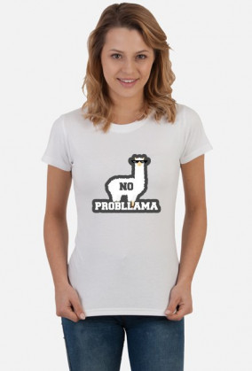 Damski T-shirt "No Probllama"