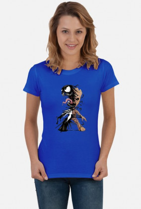 Damski T-shirt "Baby Groot Venom"