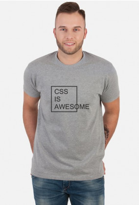 Koszulka męska dobra na prezent dla informatyka/programisty pod choinkę, na urodziny, na mikołajki - CSS is Awesome