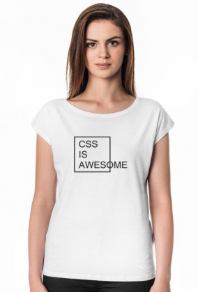 Koszulka damska dobra na prezent dla programisty/informatyka pod choinkę, na urodziny, na mikołajki - CSS is Awesome